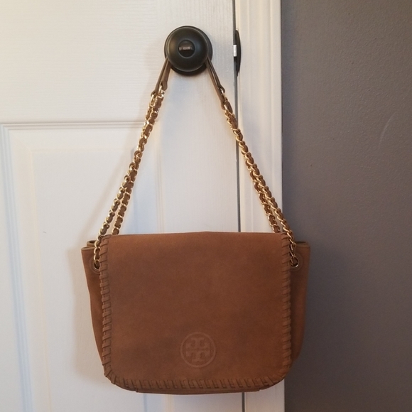 Tory Burch women's marion suede small flap shoulde - Picture 3 of 4